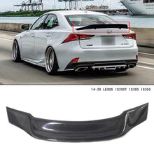 Load image into Gallery viewer, BRAND NEW 2014-2020 LEXUS IS200t IS300 IS350 SEDAN Real Carbon Fiber Rear Trunk R Style High Kicks Spoiler