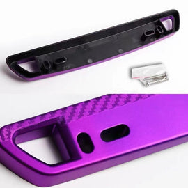BRAND NEW 1PCS JDM Purple Carbon Fiber Look Bumper Front License Plate Holder Relocate Bracket
