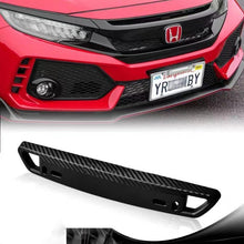 Load image into Gallery viewer, BRAND NEW 1PCS JDM Black Carbon Fiber Look Bumper Front License Plate Holder Relocate Bracket