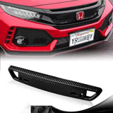 BRAND NEW 1PCS JDM Black Carbon Fiber Look Bumper Front License Plate Holder Relocate Bracket