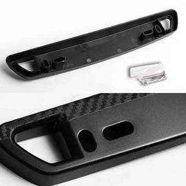 BRAND NEW 1PCS JDM Black Carbon Fiber Look Bumper Front License Plate Holder Relocate Bracket