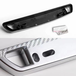 BRAND NEW 1PCS JDM Silver Carbon Fiber Look Bumper Front License Plate Holder Relocate Bracket