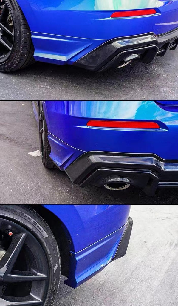 BRAND NEW 2022-2024 HONDA CIVIC SEDAN YOFER V2 AEGEAN BLUE LED REAR DIFFUSER+ CORNER SPATS