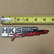 Load image into Gallery viewer, BRAND NEW UNIVERSAL HKS POWER METAL STEEL TRUNK EMBLEM BADGE STICKER