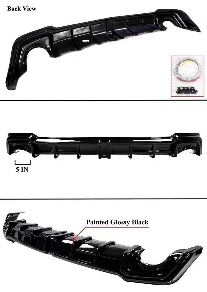 BRAND NEW 2022-2024 HONDA CIVIC SEDAN YOFER V2 PEARL WHITE LED REAR DIFFUSER + CORNER SPATS