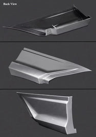 BRAND NEW 2022-2025 HONDA CIVIC SEDAN YOFER V2 LUNAR SILVER LED REAR DIFFUSER+CORNER SPATS