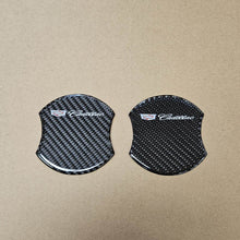 Load image into Gallery viewer, BRAND NEW UNIVERSAL 2PCS CADILLAC REAL CARBON FIBER ANTI-SCRATCH DOOR HANDLE PROTECTOR