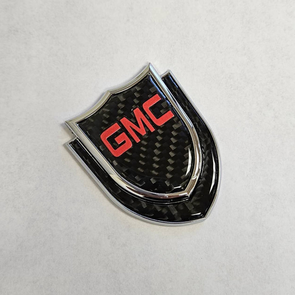 BRAND NEW GMC 1PCS Metal Real Carbon Fiber VIP Luxury Car Emblem Badge Decals