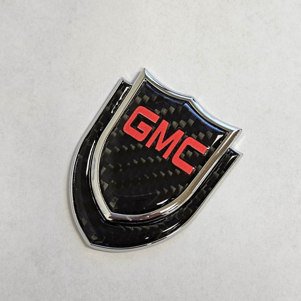 BRAND NEW GMC 1PCS Metal Real Carbon Fiber VIP Luxury Car Emblem Badge Decals
