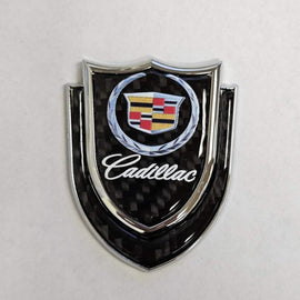 BRAND NEW CADILLAC 1PCS Metal Real Carbon Fiber VIP Luxury Car Emblem Badge Decals