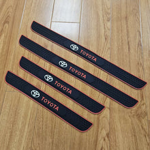 Load image into Gallery viewer, Brand New 4PCS Universal Toyota Red Rubber Car Door Scuff Sill Cover Panel Step Protector