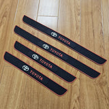 Brand New 4PCS Universal Toyota Red Rubber Car Door Scuff Sill Cover Panel Step Protector