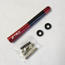 Load image into Gallery viewer, BRAND NEW TOYOTA TRD CARBON FIBER RED ANTENNA RED Aluminum Stubby 4.7&quot; Inch