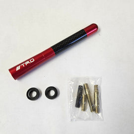 BRAND NEW TOYOTA TRD CARBON FIBER RED ANTENNA RED Aluminum Stubby 4.7