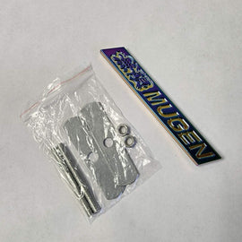 Brand New Universal JDM Mugen Metal Neo Chrome Emblem Front Grille Badge