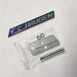 Brand New Universal JDM Mugen Metal Neo Chrome Emblem Front Grille Badge