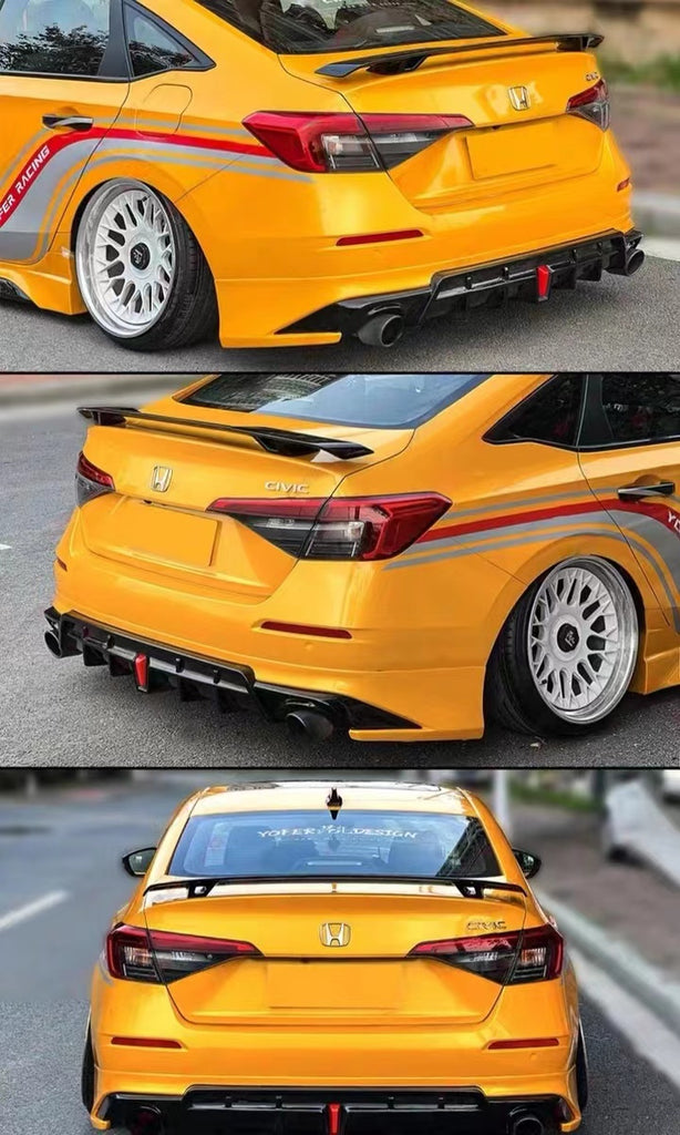 thumbnail image 2 of WheelX Gloss Black Trunk Spoiler For 2022-2025 Honda Civic Sedan (Si, LX, EX, Sport, Touring) – M Style 2 of 6