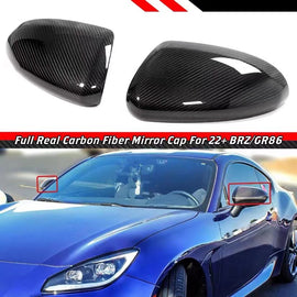 BRAND NEW 2022-2024 SUBARU BRZ TOYOTA GR 86 REAL CARBON FIBER SIDE MIRROR COVER CAPS