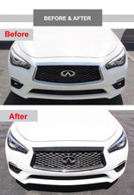 Load image into Gallery viewer, BRAND NEW 2018-2023 INFINITI Q50 REAL CARBON FIBER FRONT GRILL OUTLINE TRIM COVER OVERLAY
