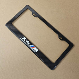 Brand New 1PCS BMW X4 M COMPETITION 100% Real Carbon Fiber License Plate Frame Tag Cover Original 3K With Free Caps
