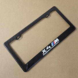 Brand New 1PCS BMW X4 M COMPETITION 100% Real Carbon Fiber License Plate Frame Tag Cover Original 3K With Free Caps