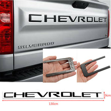 Load image into Gallery viewer, BRAND NEW 2019-2023 CHEVROLET SILVERADO 1500 2500 3500 BLACK TAILGATE LETTERS ABS 3D INSERTS