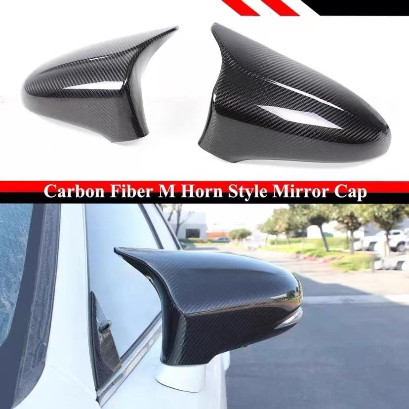 Brand New 2014-2020 LEXUS IS200 IS300 IS350 IS250 M HORN STYLE REAL CARBON FIBER SIDE MIRROR COVER CAP