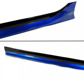 Brand New 2022-2025 Honda Civic V2 Yofer Painted Aegean Blue Black 2 Tone Side Skirt Extension