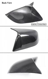 Brand New Real Carbon Fiber M Style Car Side Mirror Add On Cover Caps For 2017-2025 Tesla Model 3