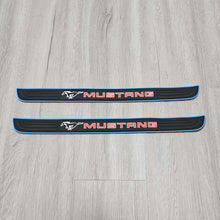 Load image into Gallery viewer, Brand New 2PCS Universal Ford Mustang Blue Rubber Car Door Scuff Sill Cover Panel Step Protector