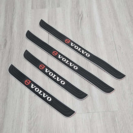Brand New 4PCS Universal Volvo Silver Rubber Car Door Scuff Sill Cover Panel Step Protector