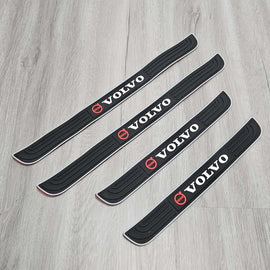 Brand New 4PCS Universal Volvo Silver Rubber Car Door Scuff Sill Cover Panel Step Protector