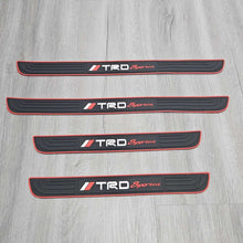 Load image into Gallery viewer, Brand New 4PCS Universal TRD SPORTINO Red Rubber Car Door Scuff Sill Cover Panel Step Protector