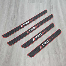Load image into Gallery viewer, Brand New 4PCS Universal TRD SPORTINO Red Rubber Car Door Scuff Sill Cover Panel Step Protector
