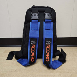 Brand New JDM RECARO Racing Blue Harness Detachable Quick Release & Adjustable Shoulder Strap Backpack