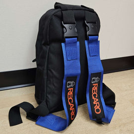 Brand New JDM RECARO Racing Blue Harness Detachable Quick Release & Adjustable Shoulder Strap Backpack