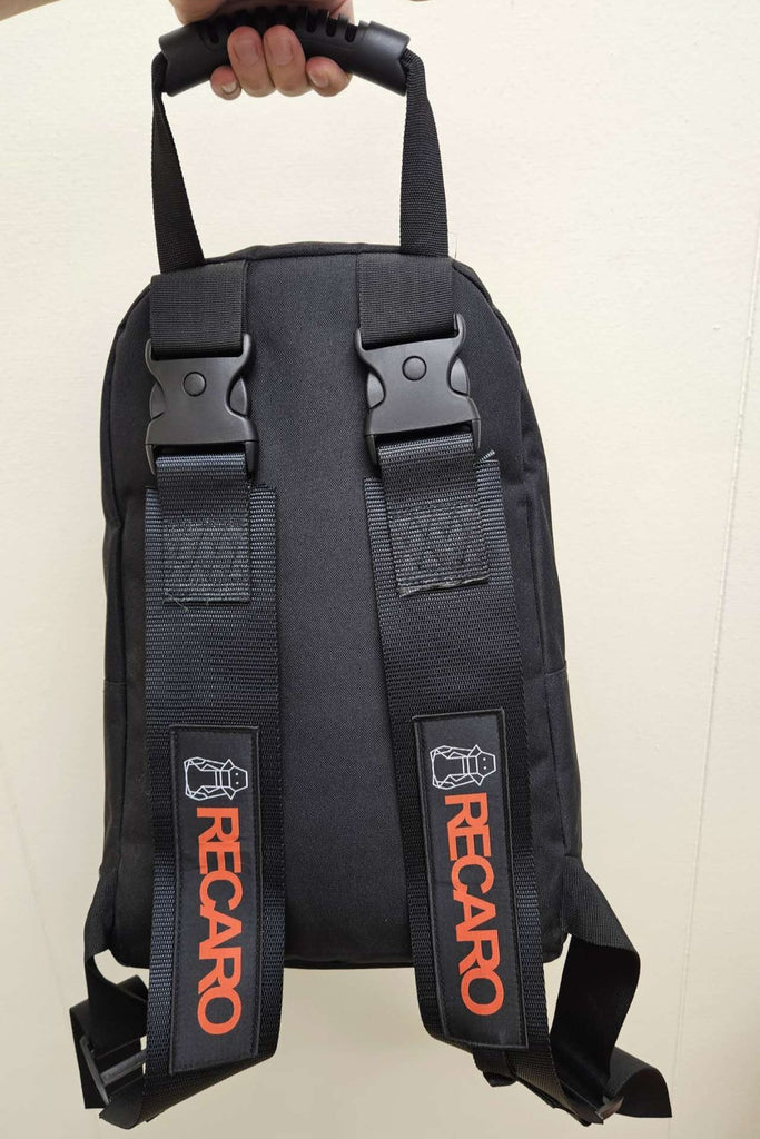 Brand New JDM RECARO Racing Black Harness Detachable Quick Release & Adjustable Shoulder Strap Backpack