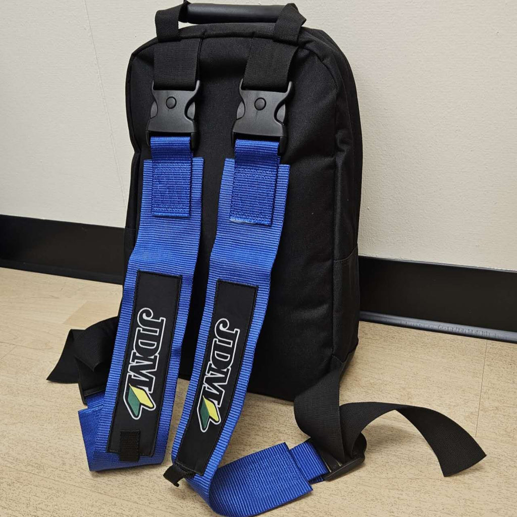 Brand New JDM Racing Blue Harness Detachable Quick Release & Adjustable Shoulder Strap Backpack