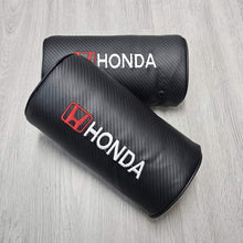 Load image into Gallery viewer, Brand New 2PCS JDM Honda Carbon Fiber &amp; Embroidery Car Seat Neck Cushion Pillow Headrest
