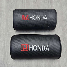 Load image into Gallery viewer, Brand New 2PCS JDM Honda Carbon Fiber &amp; Embroidery Car Seat Neck Cushion Pillow Headrest