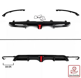BRAND NEW 2022-2025 HONDA CIVIC HATCHBACK FL1 FL2 YOFER V1 GLOSSY LED REAR BUMPER DIFFUSER
