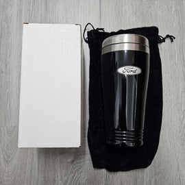 Brand New Ford Official Licensed Product Travel Mug Travel Coffee Mug Cup Stainless Steel Tea Mug Thermo - Black