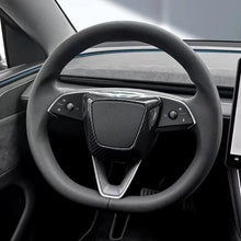 Load image into Gallery viewer, BRAND NEW 2025-2026 Tesla Model Y Juniper Real Carbon Fiber Steering Wheel Airbag Center Trim Cover
