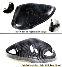 Load image into Gallery viewer, BRAND NEW 2022-2025 HONDA CIVIC MUGEN STYLE REAL CARBON FIBER SIDE MIRROR COVER CAP DIRECT REPLACEMENT W/LIGHT