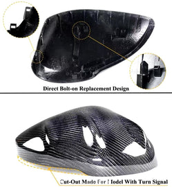 BRAND NEW 2022-2025 HONDA CIVIC MUGEN STYLE REAL CARBON FIBER SIDE MIRROR COVER CAP DIRECT REPLACEMENT W/LIGHT