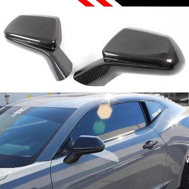 Brand New 2016-2024 Chevy Camaro Real Carbon Fiber Side View Mirror Cover Caps
