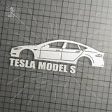 Brand New Tesla Model S Car Window Vinyl Decal White Windshield Sticker 2