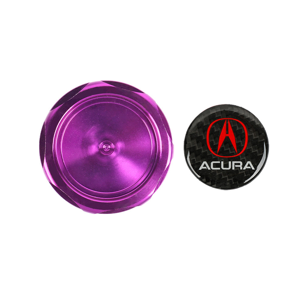 Brand New Acura Purple Engine Oil Cap With Real Carbon Fiber Acura Sticker Emblem For Acura