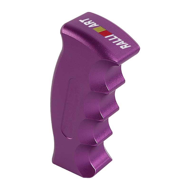 Brand New Ralliart Universal Purple Aluminum Slotted Pistol Grip Handle Manual Gear Shift Knob Shifter M8 M10 M12