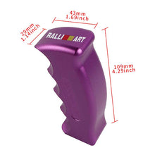 Load image into Gallery viewer, Brand New Ralliart Universal Purple Aluminum Slotted Pistol Grip Handle Manual Gear Shift Knob Shifter M8 M10 M12